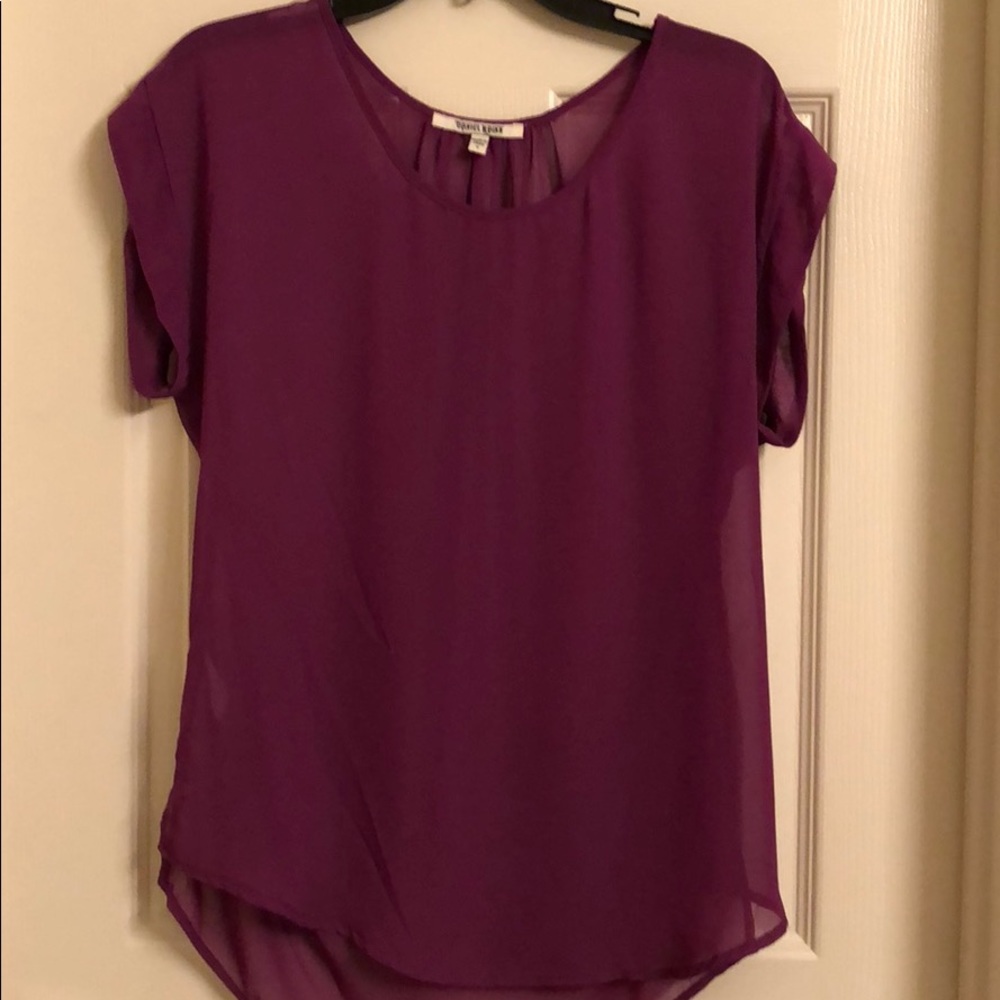 Sheer purple top